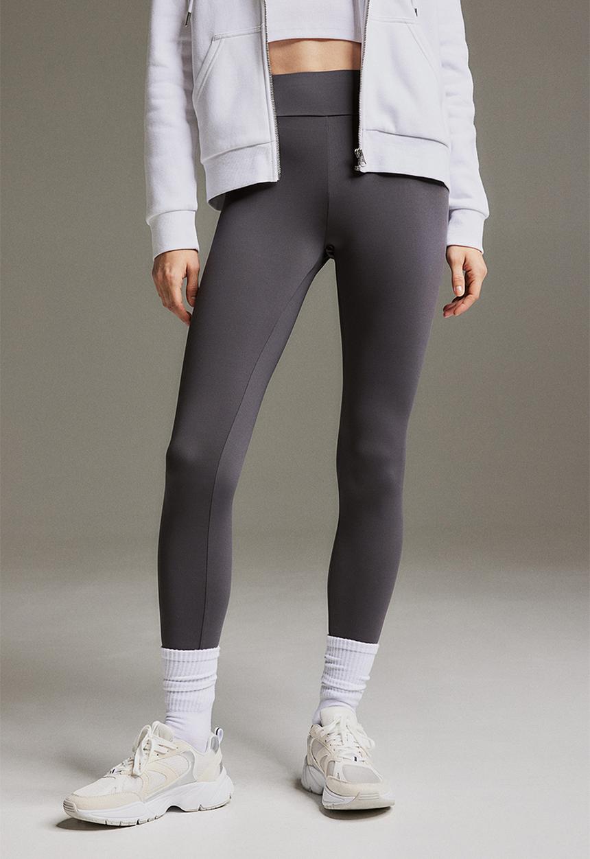H&M - Microfibre leggings - dark grey