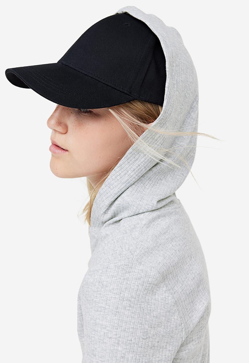 H&M - Ribbed zip-through hoodie - grey