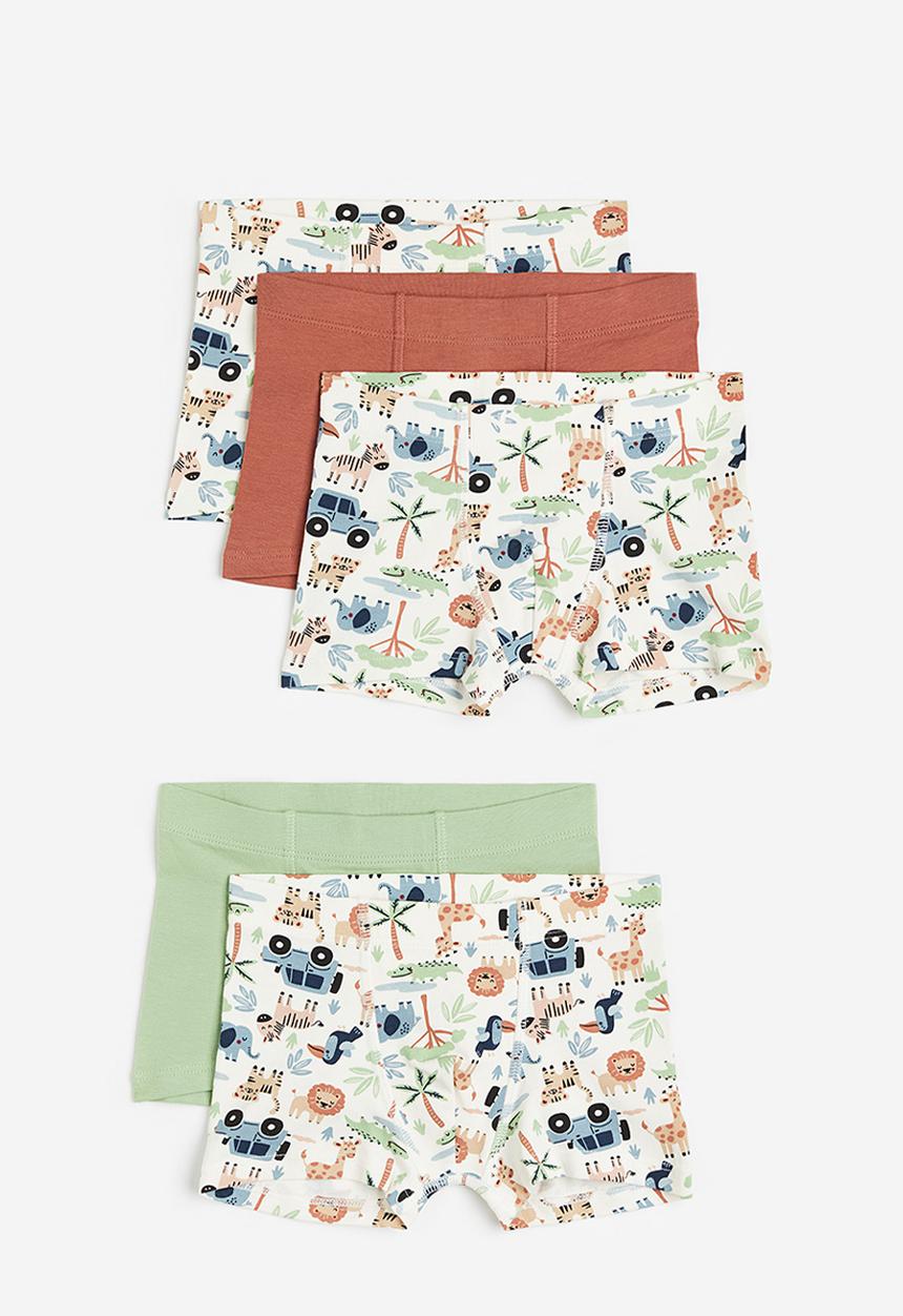 H&M - 5-pack boxer shorts - multi green & brown