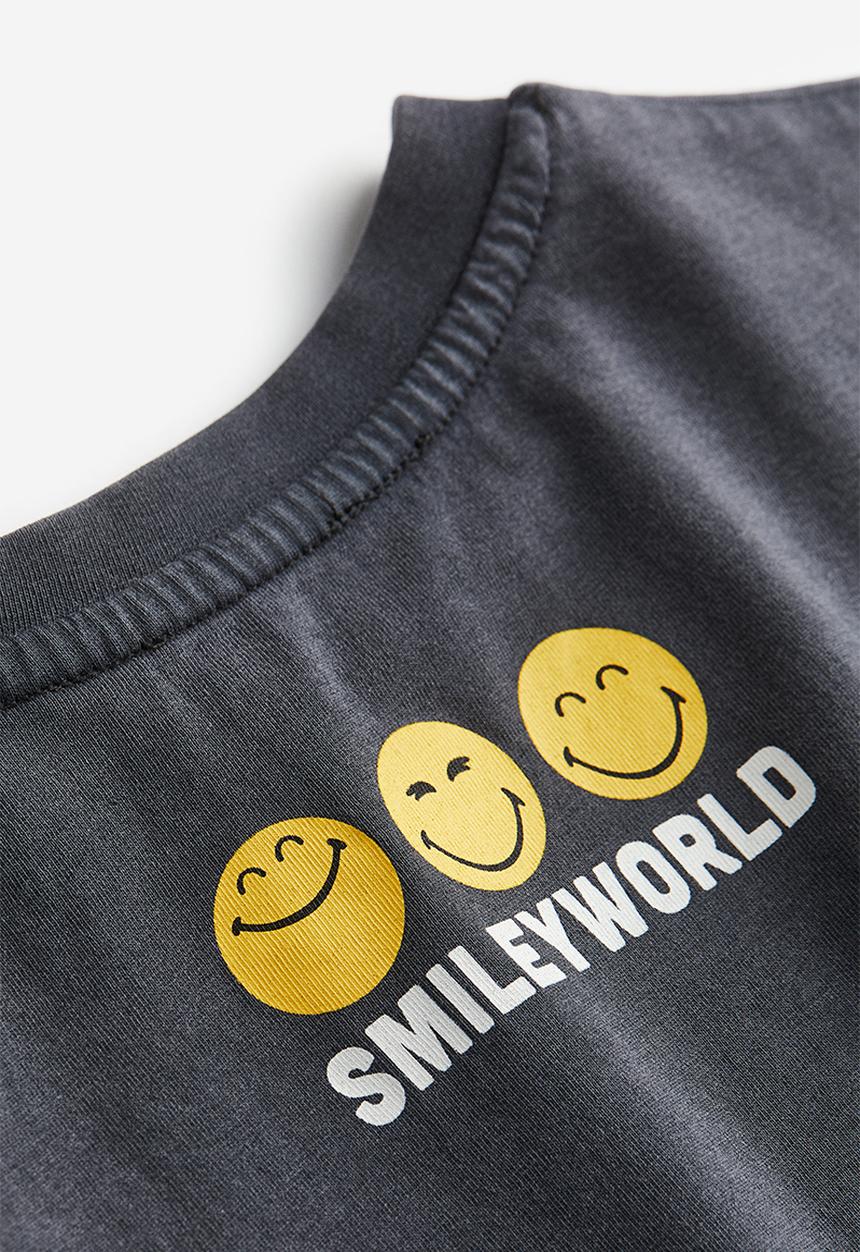 H&M - Oversized printed t-shirt - multi grey