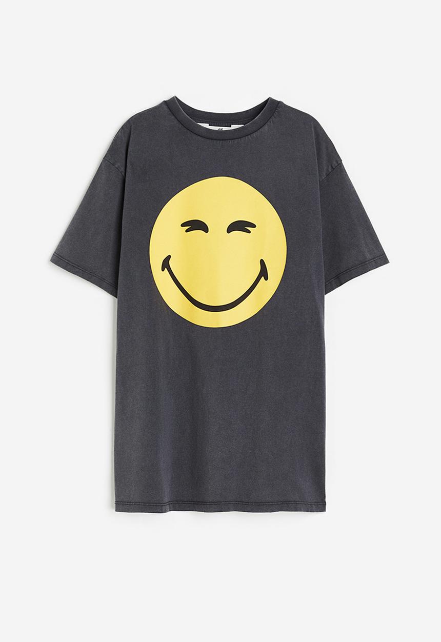 H&M - Oversized printed t-shirt - multi grey