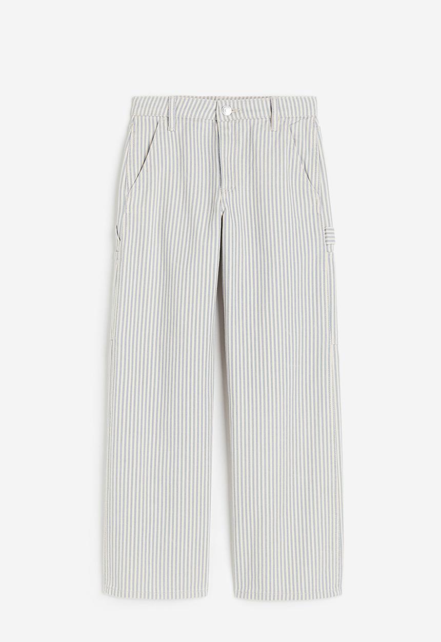 H&M - Wide leg cargo trousers - blue multi