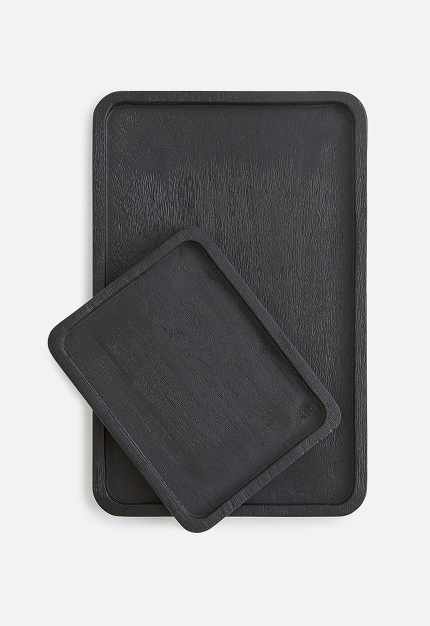 H&M - Wooden tray - black