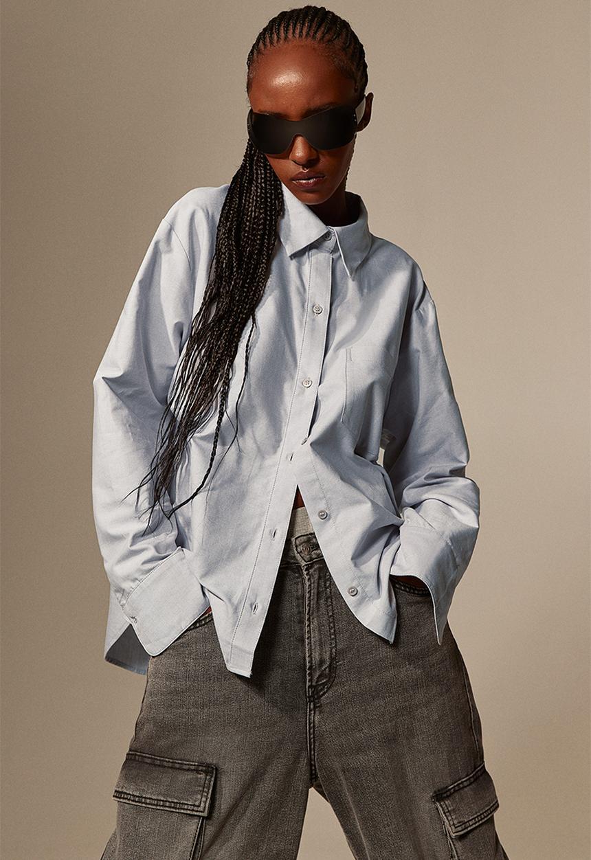 H&M - Oxford shirt - grey