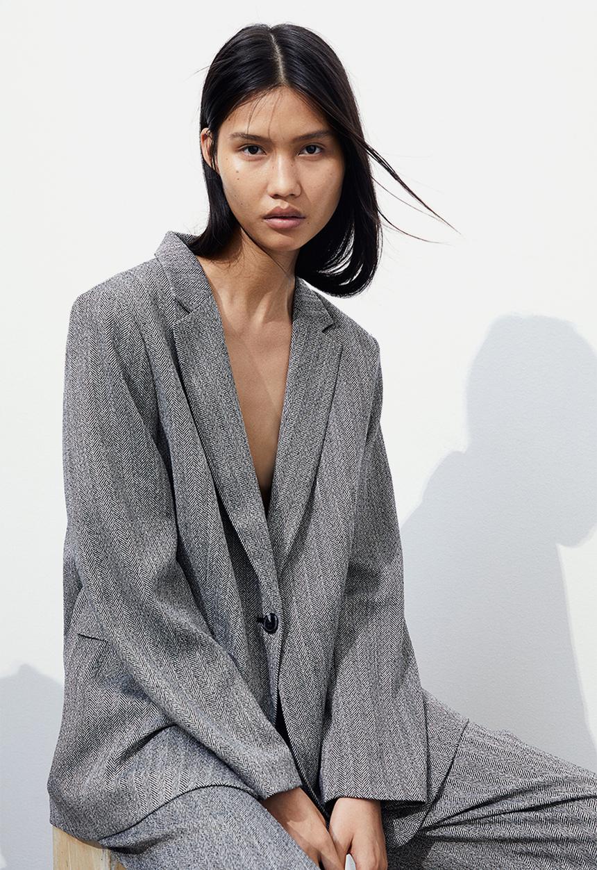 H&M - Single-breasted blazer - grey