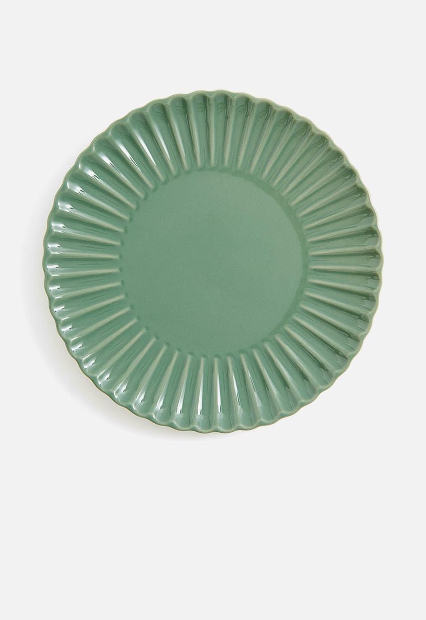 H&M - Stoneware plate - green