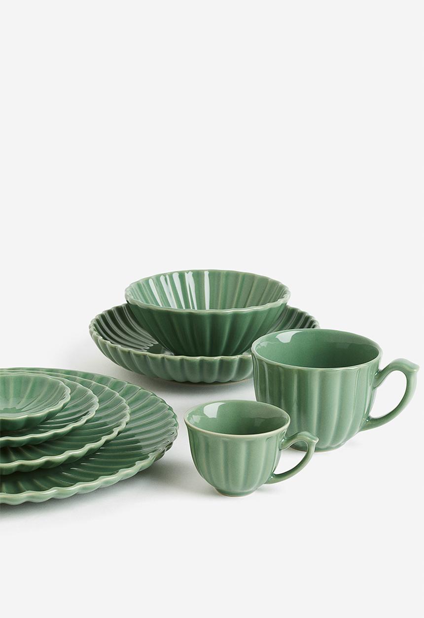 H&M - Stoneware plate - green