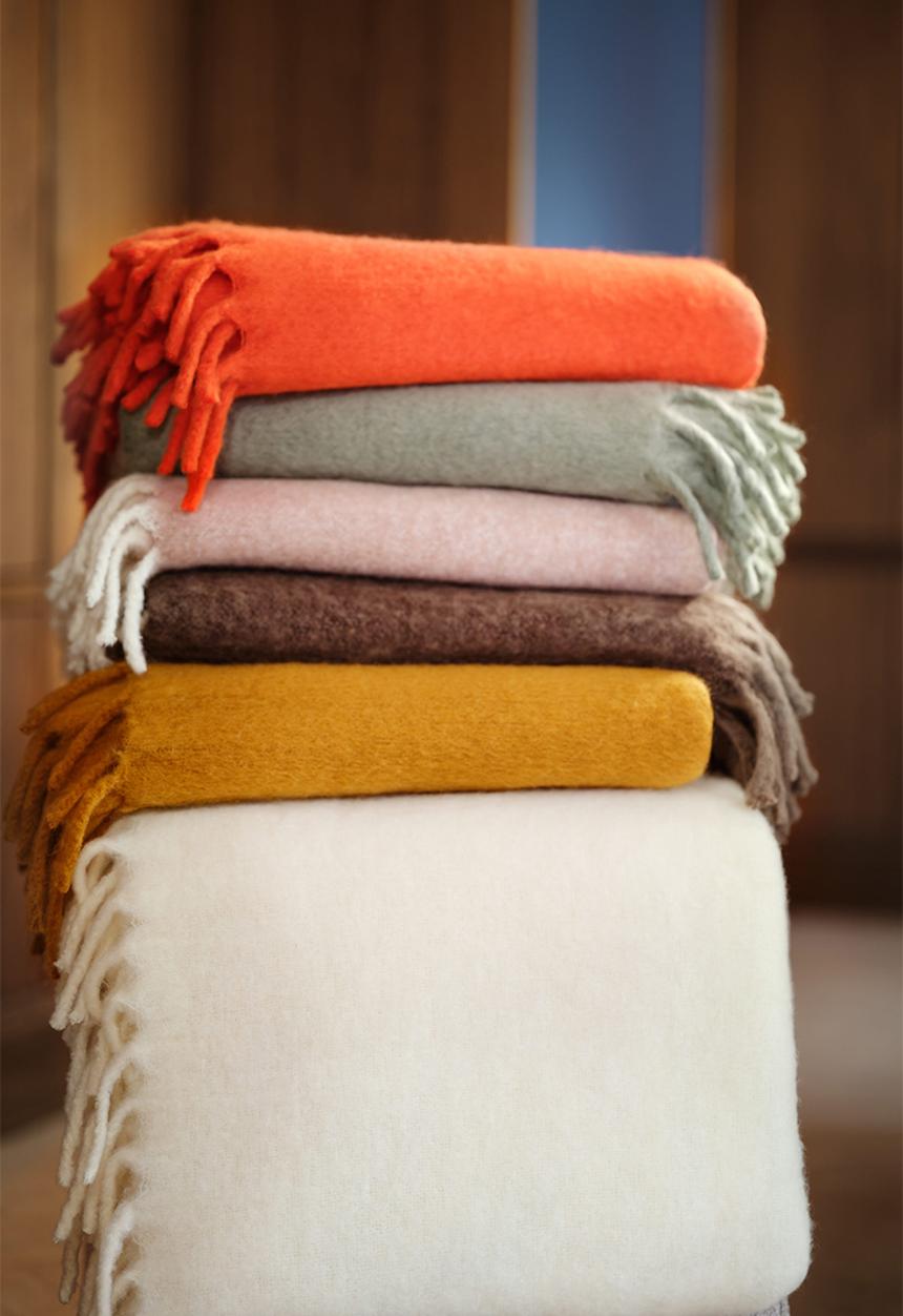 H&M - Wool-blend blanket - orange