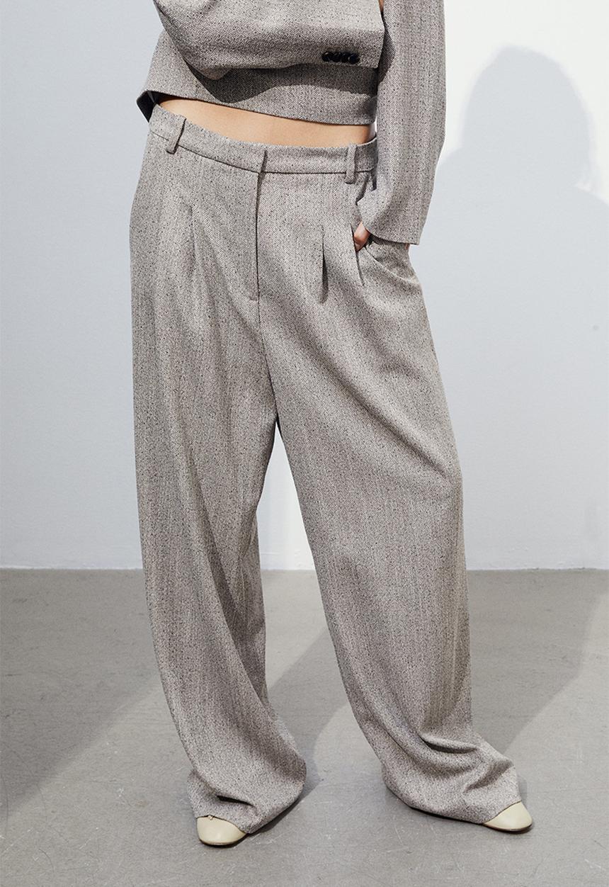 H&M - Wide trousers - Greige
