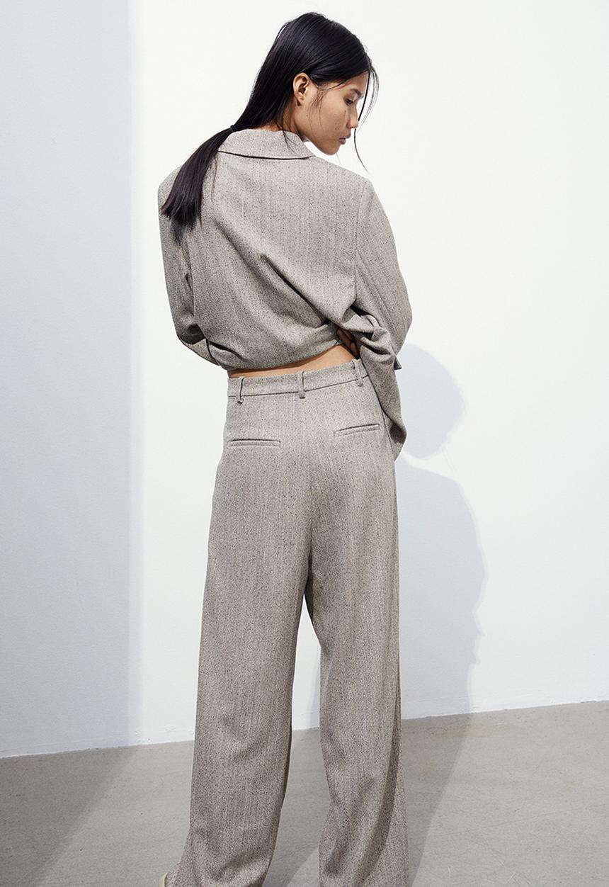 H&M - Wide trousers - Greige