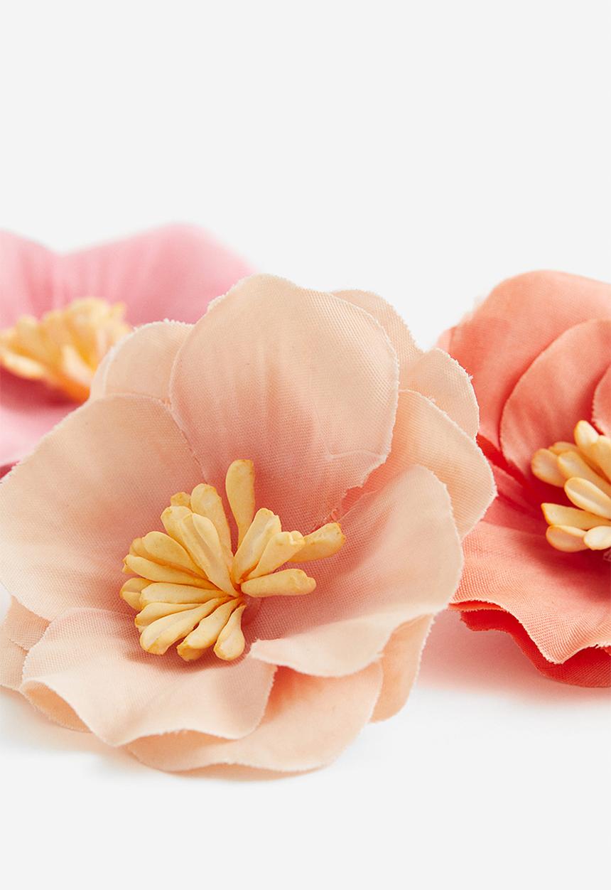 H&M - 3-Pack flower decorations - pink & powder pink