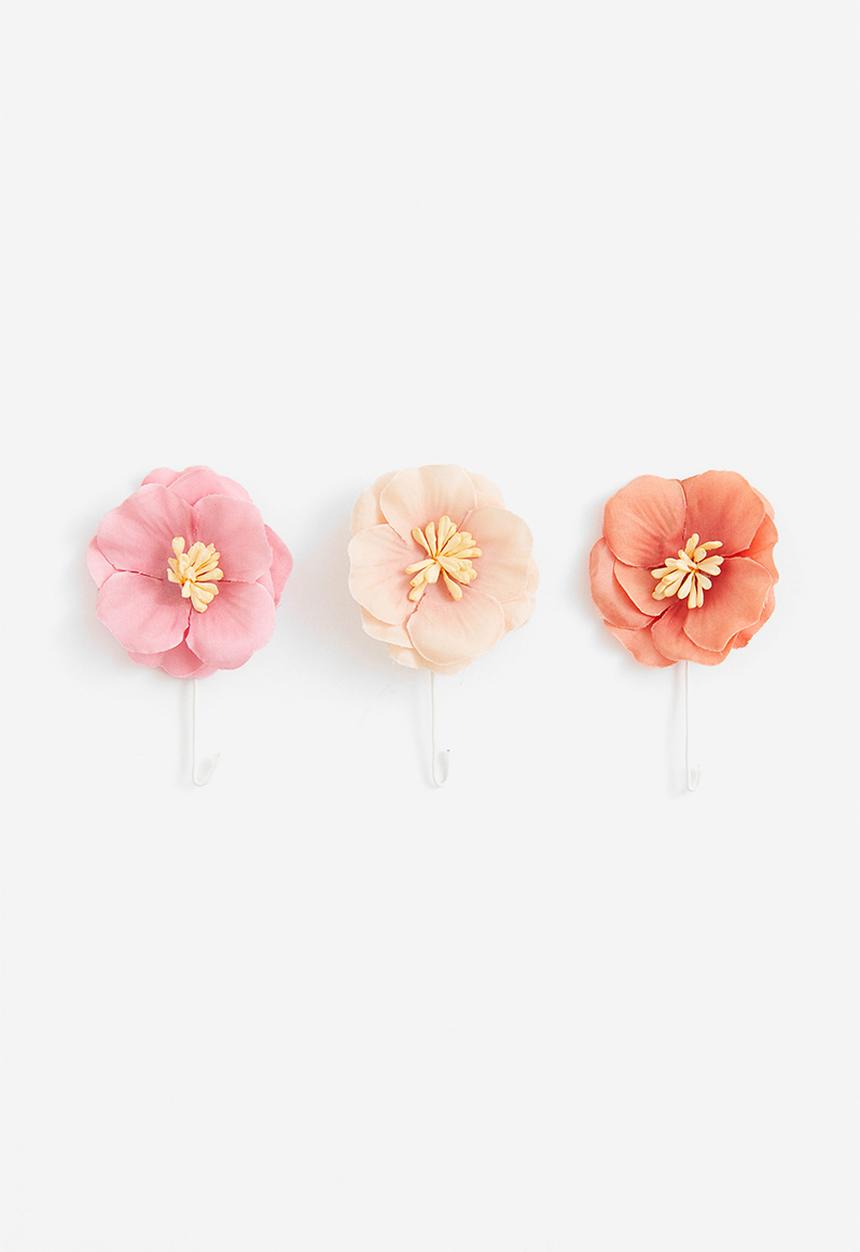 H&M - 3-Pack flower decorations - pink & powder pink