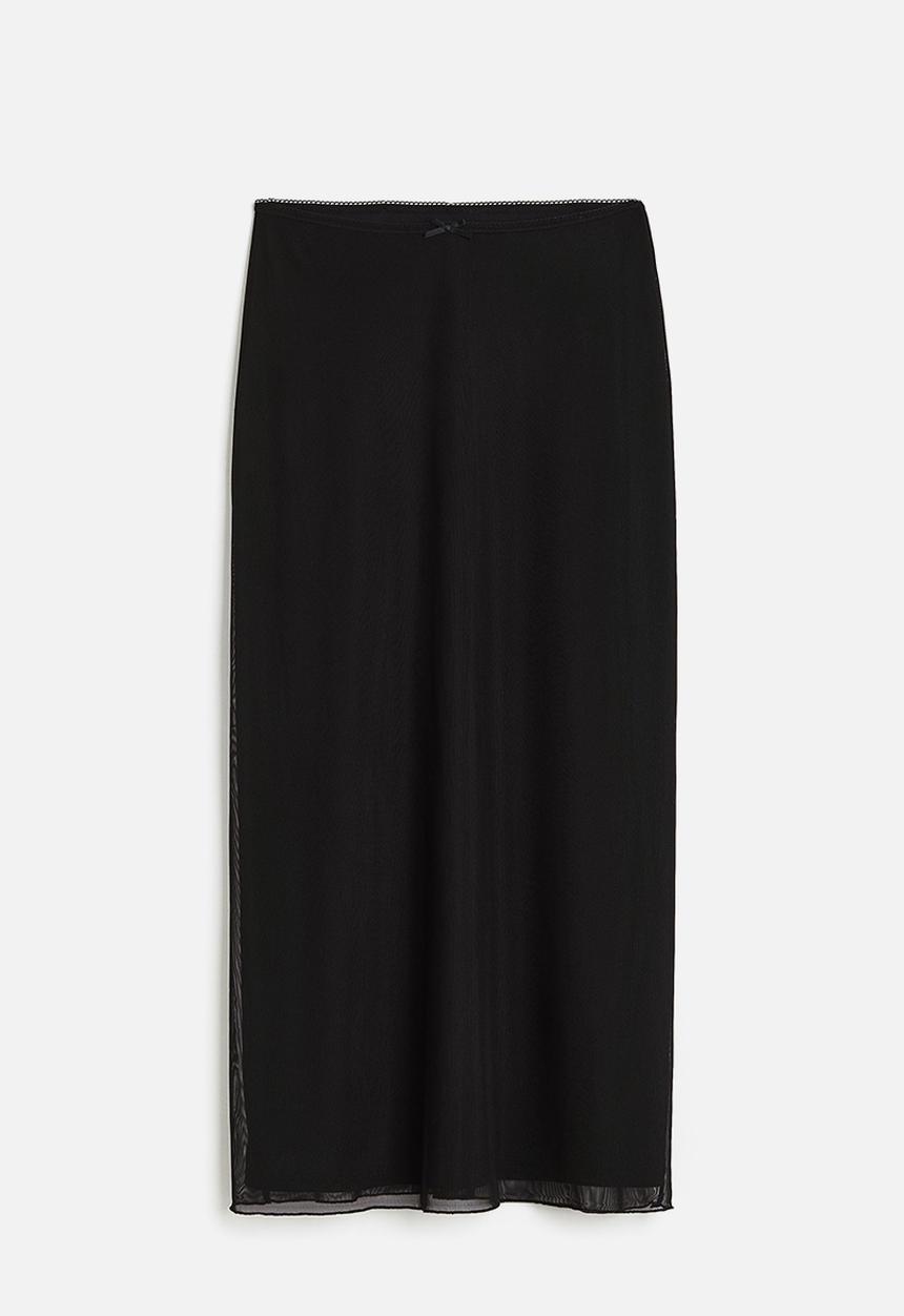 H&M - Mesh skirt - black