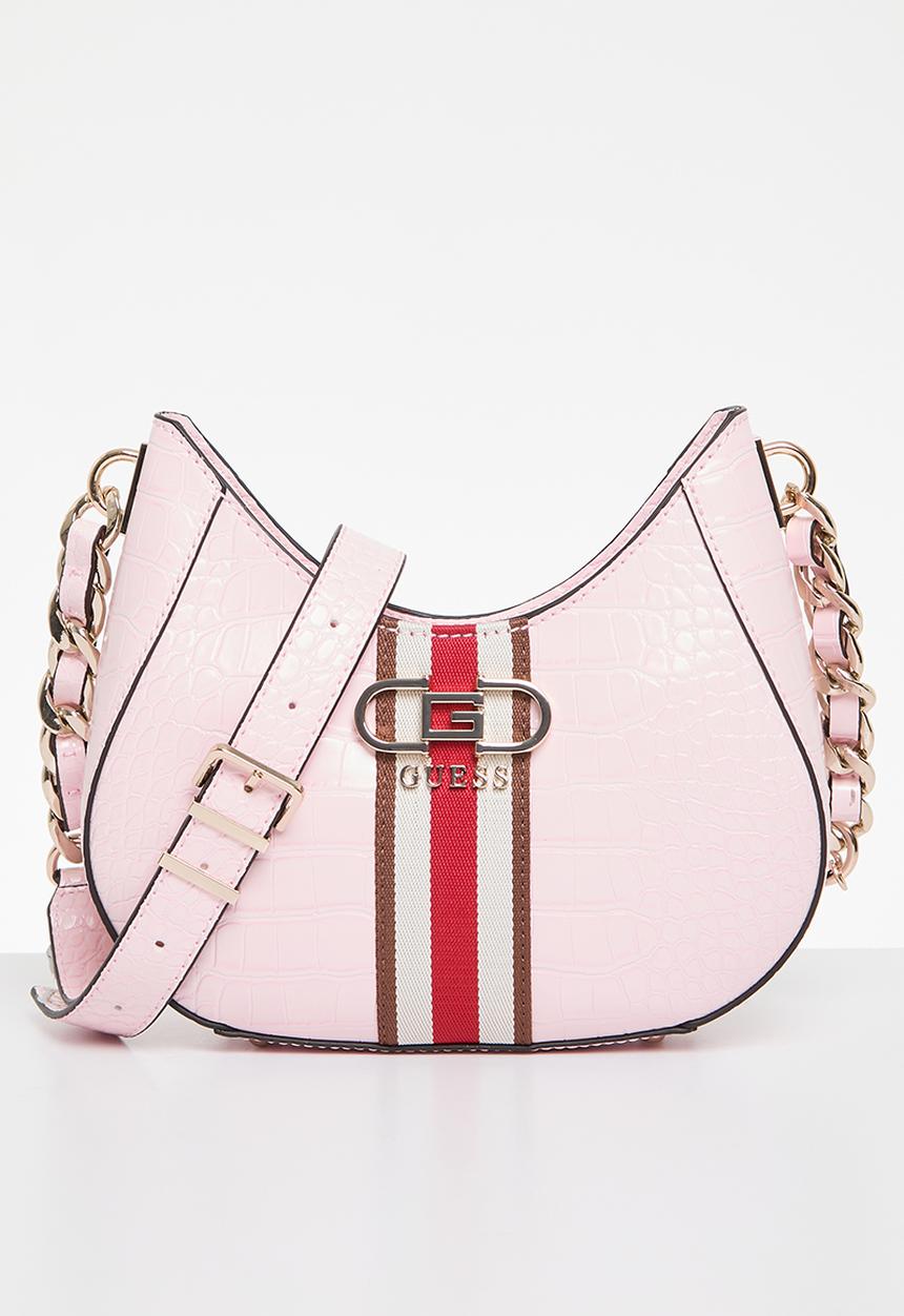 GUESS - Nelka top zip crossbody - pale pink