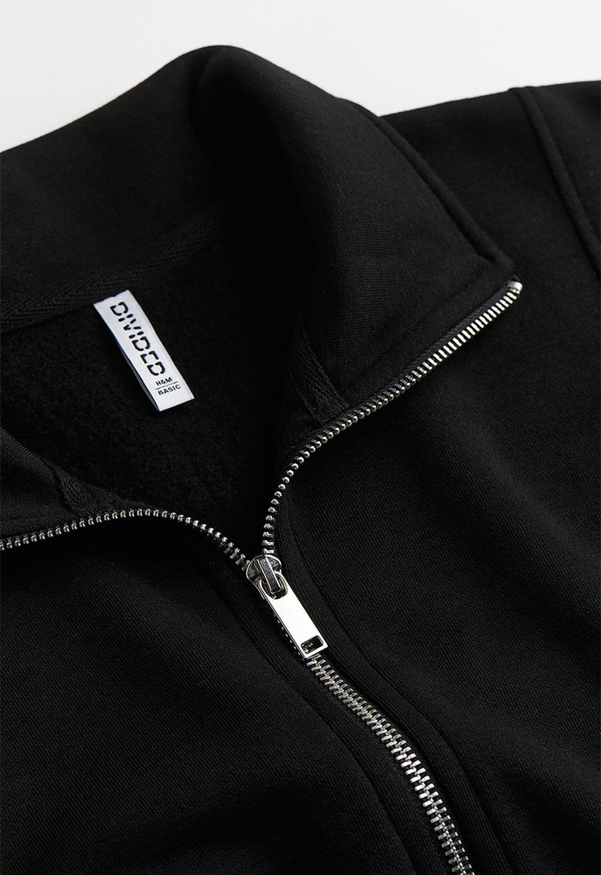 H&M - Zip-top sweatshirt - black