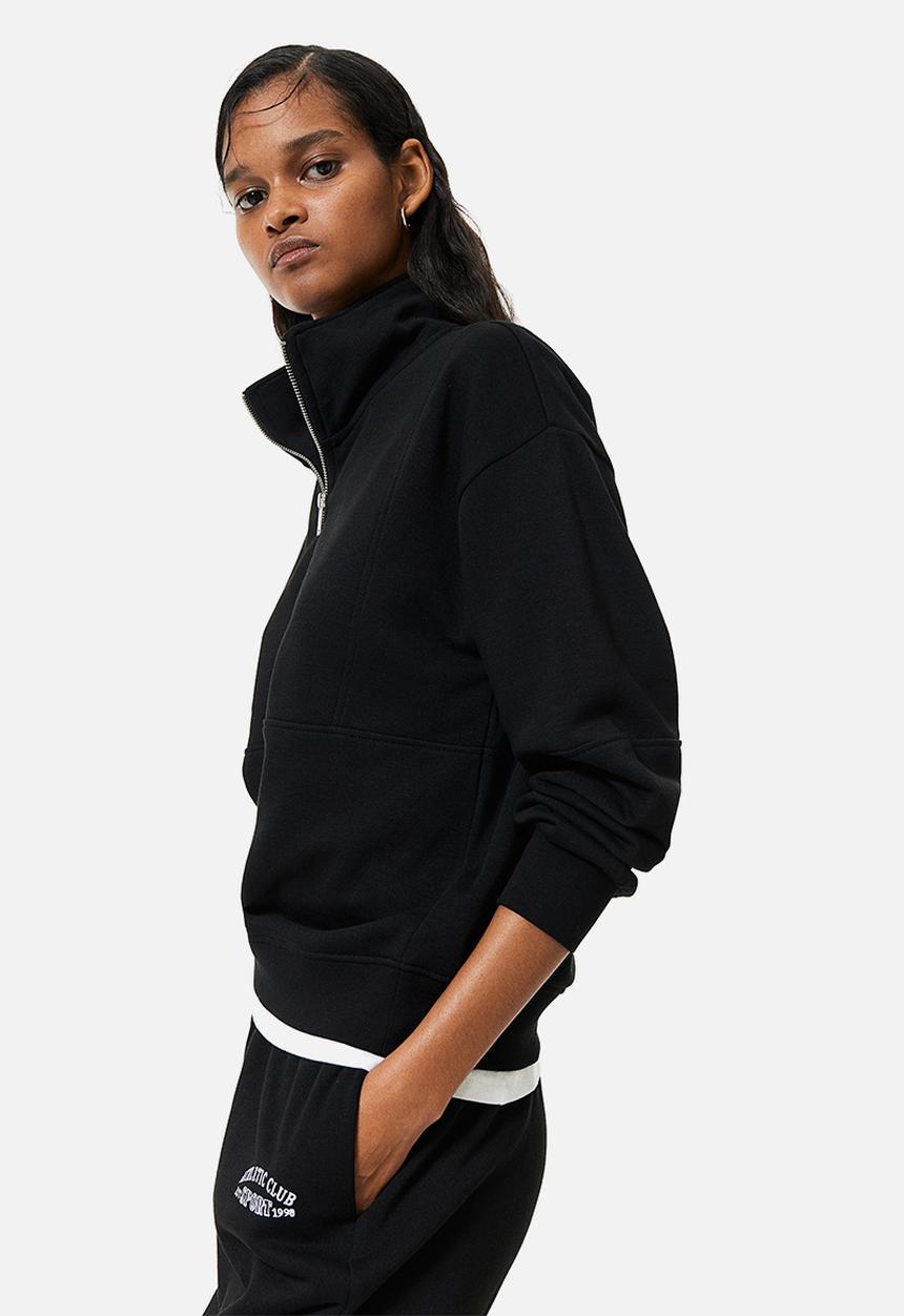H&M - Zip-top sweatshirt - black