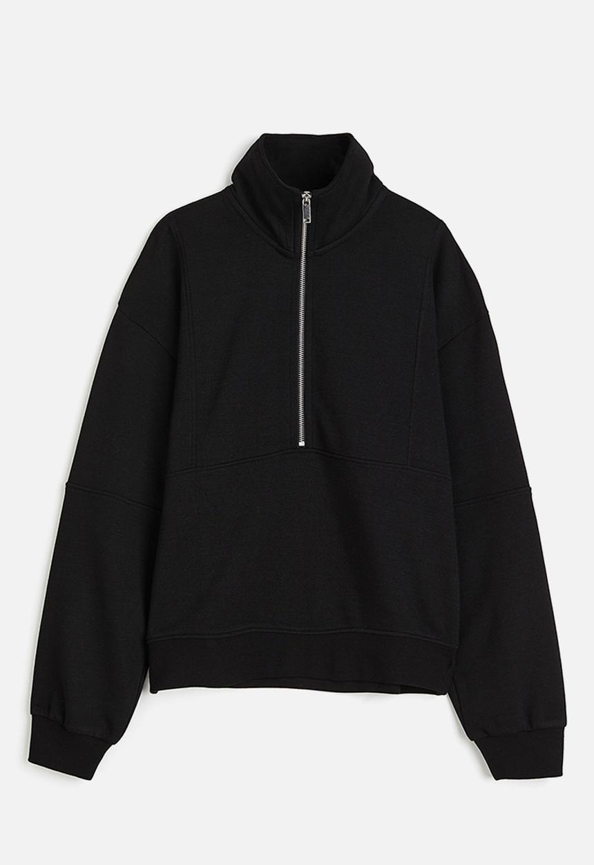 H&M - Zip-top sweatshirt - black