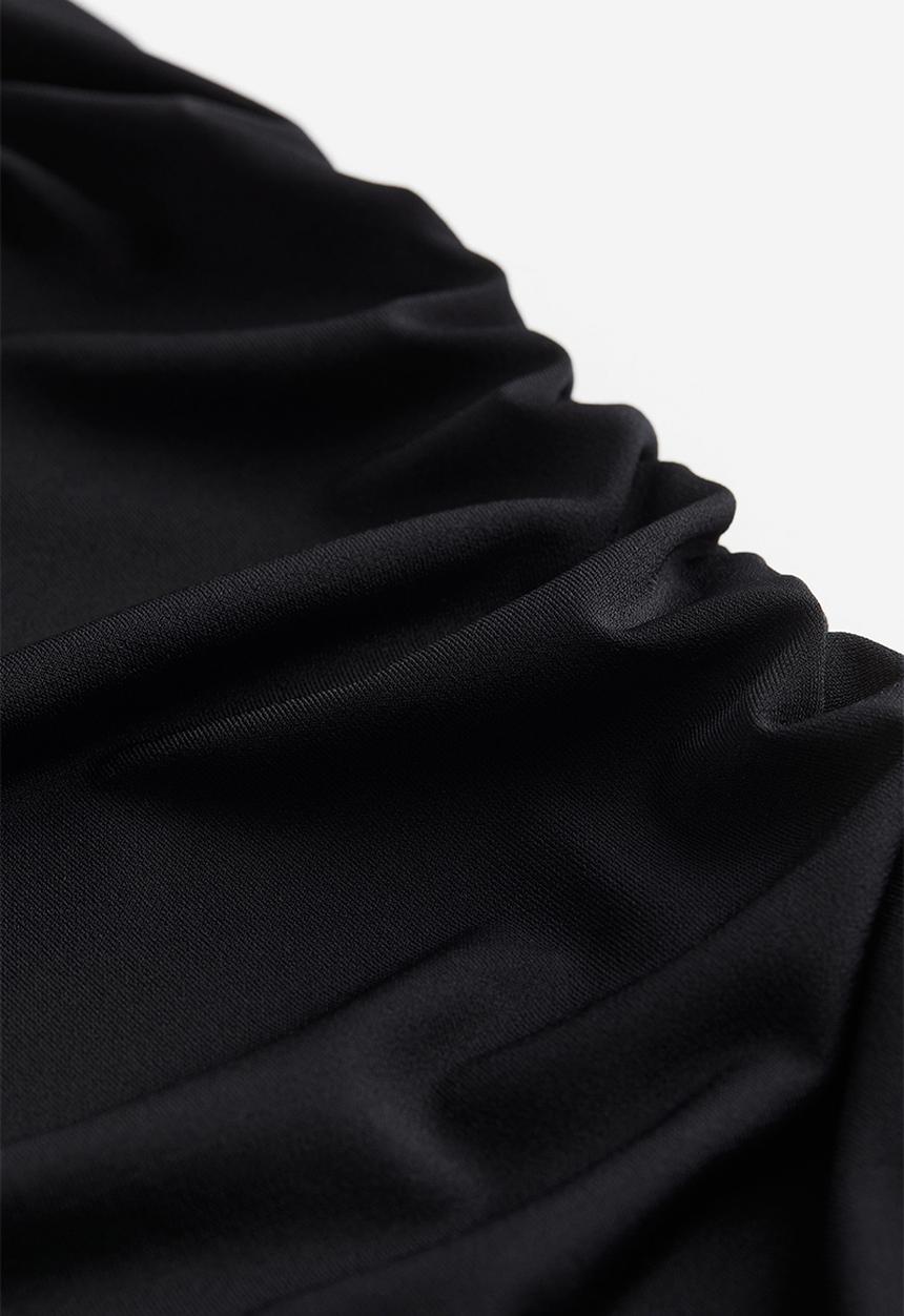 H&M - Draped bodycon dress - black