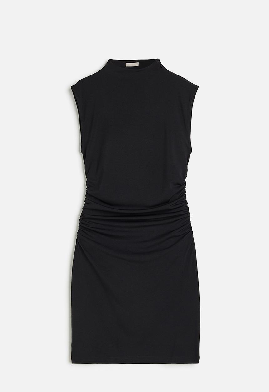 H&M - Draped bodycon dress - black