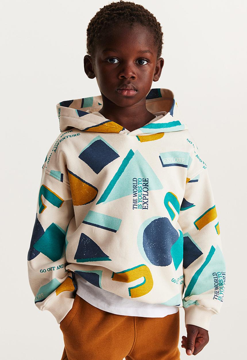 H&M - Printed hoodie - beige