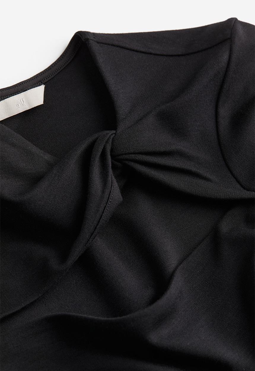 H&M - Knot-detail top - black