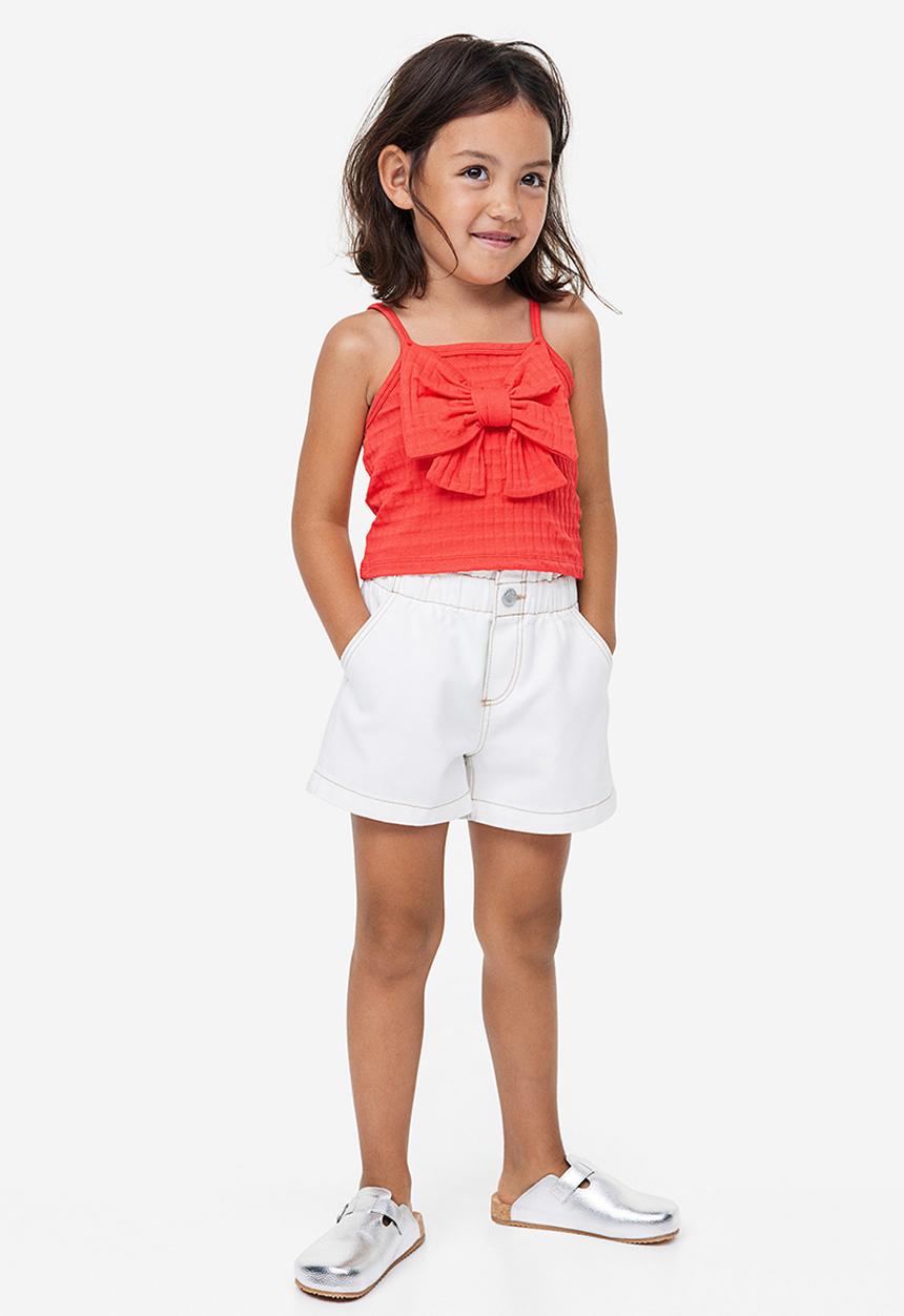 H&M - Bow-detail strappy top - red