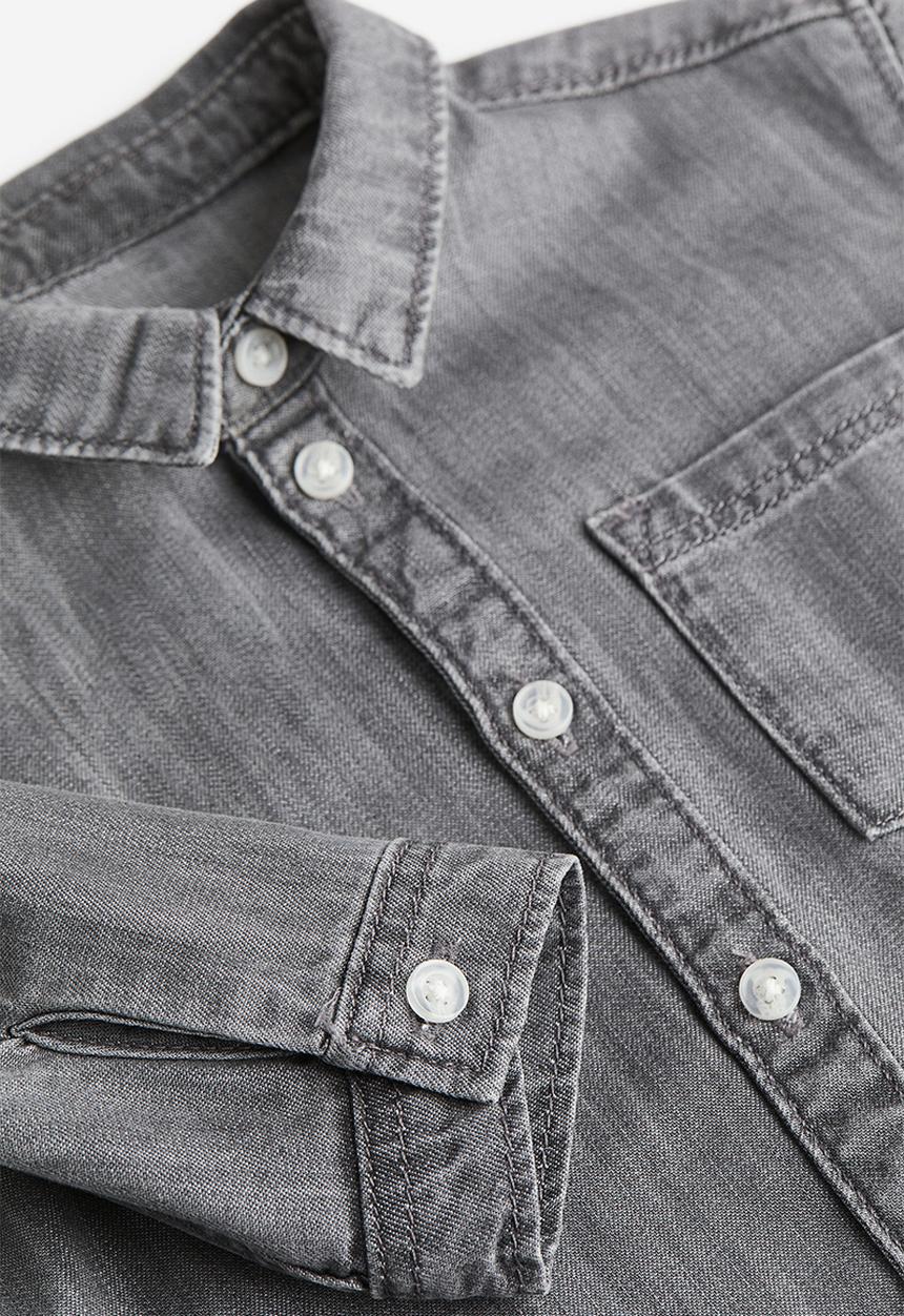 H&M - Denim shirt - grey