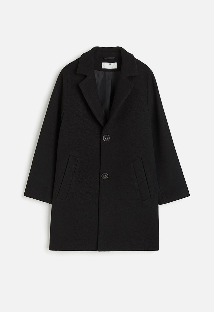 H&M - Single-breasted coat - black