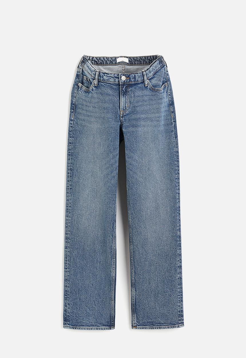 H&M - Mama before & after wide low jeans - denim blue