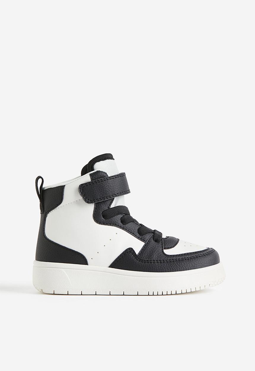 H&M - Hi-top trainers - black/white