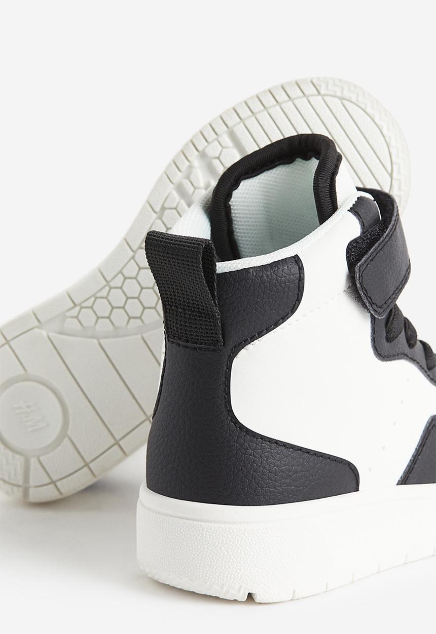 H&M - Hi-top trainers - black/white