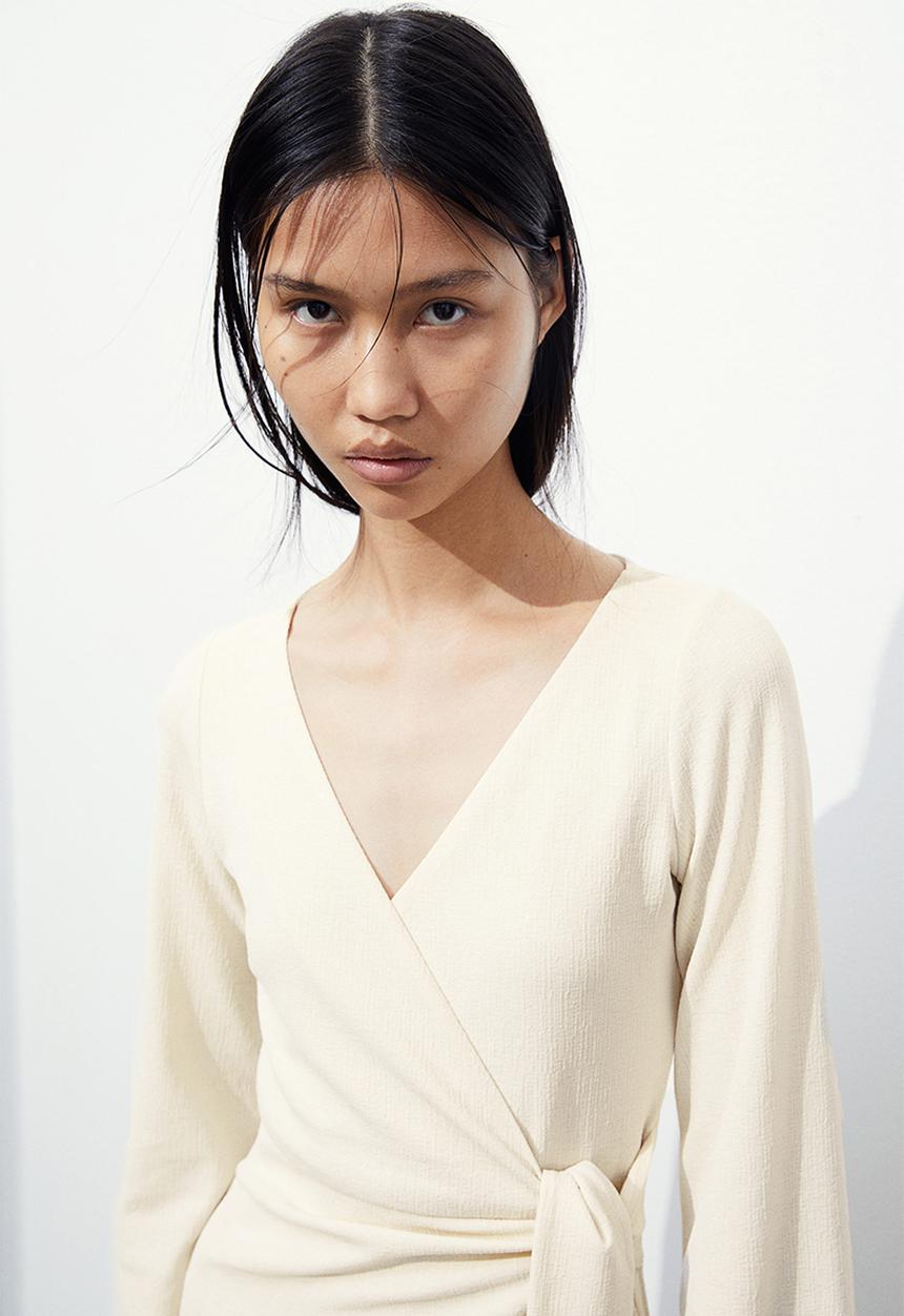 H&M - Jersey wrap dress - beige