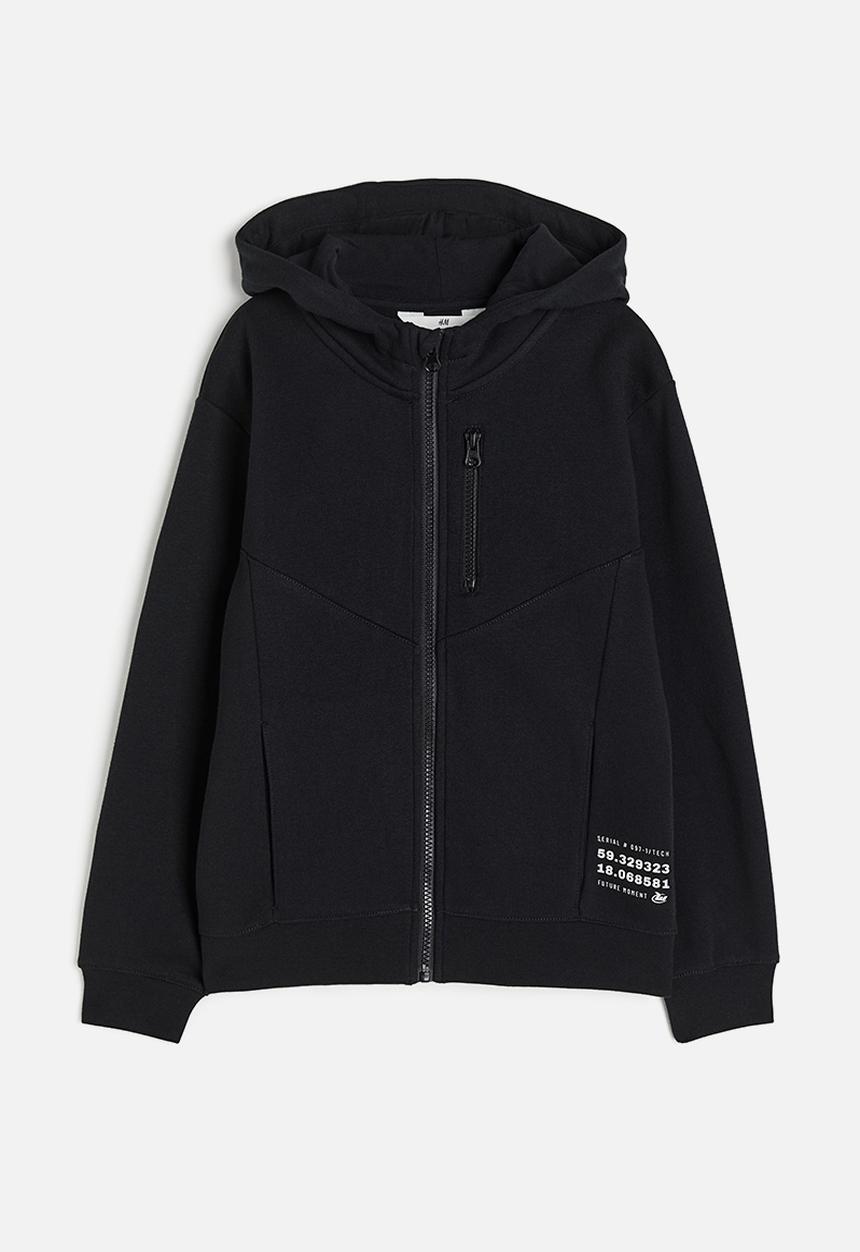 H&M - Zip-through hoodie - black