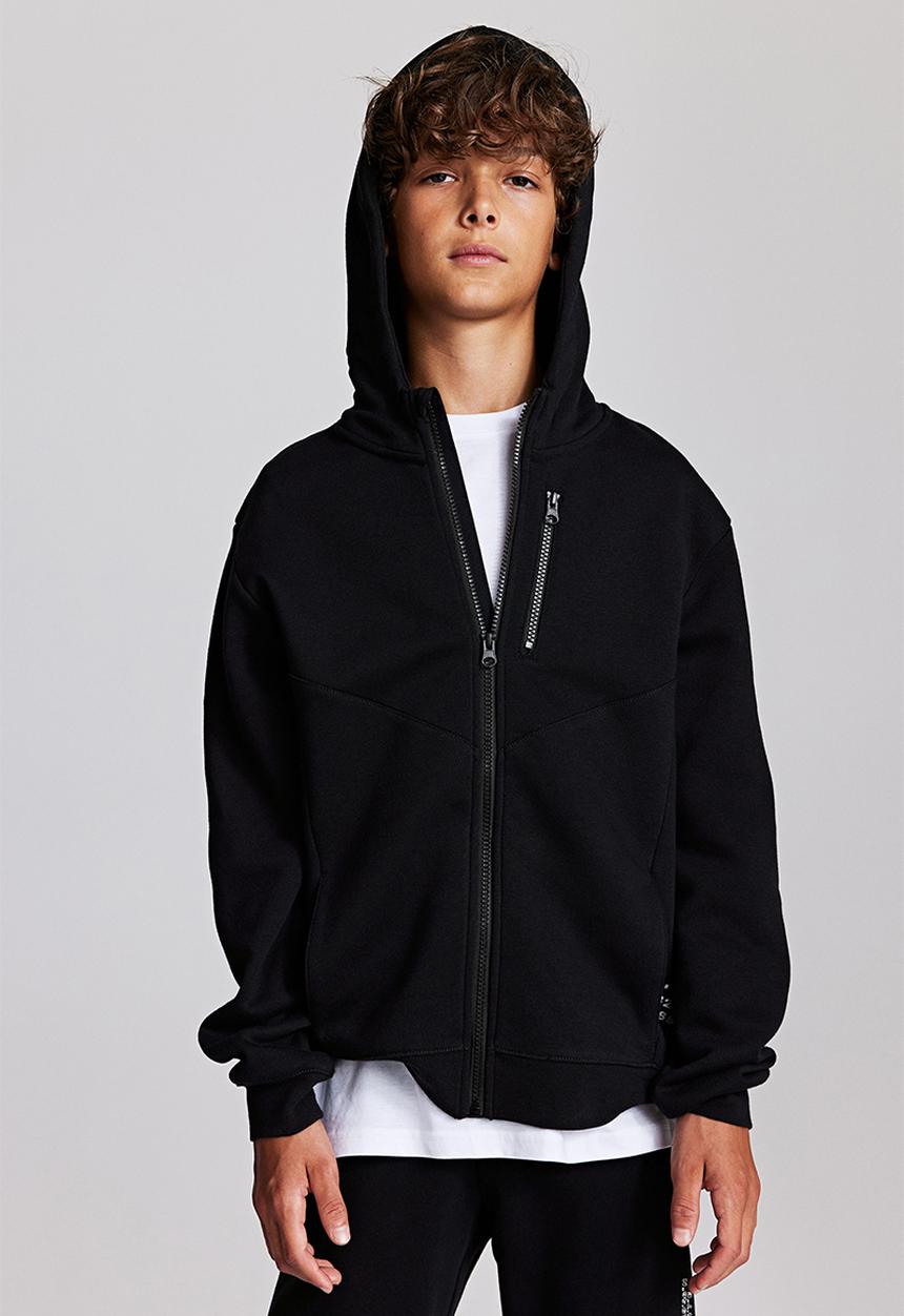 H&M - Zip-through hoodie - black
