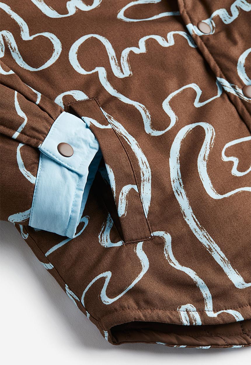 H&M - Padded shacket - brown, multi