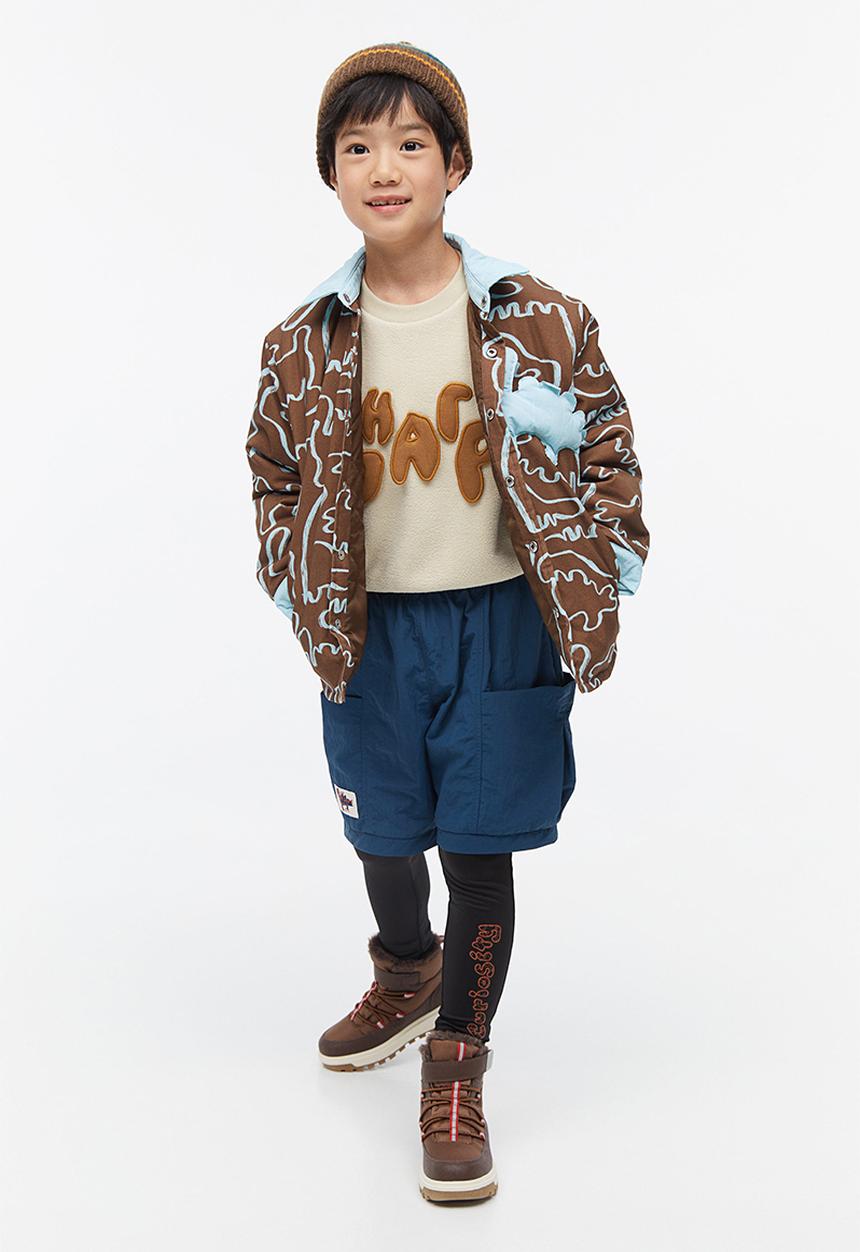 H&M - Padded shacket - brown, multi