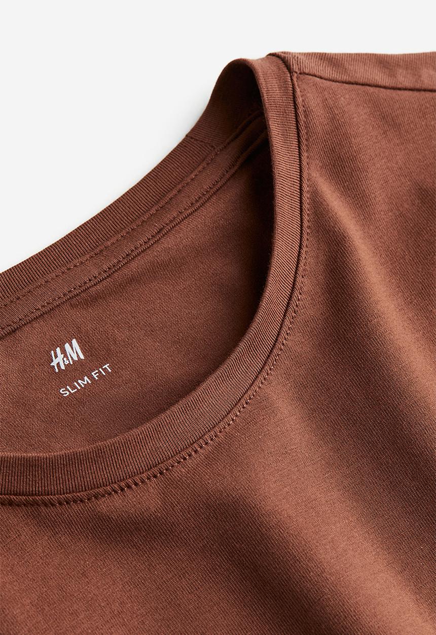 H&M - Slim fit t-shirt - brown