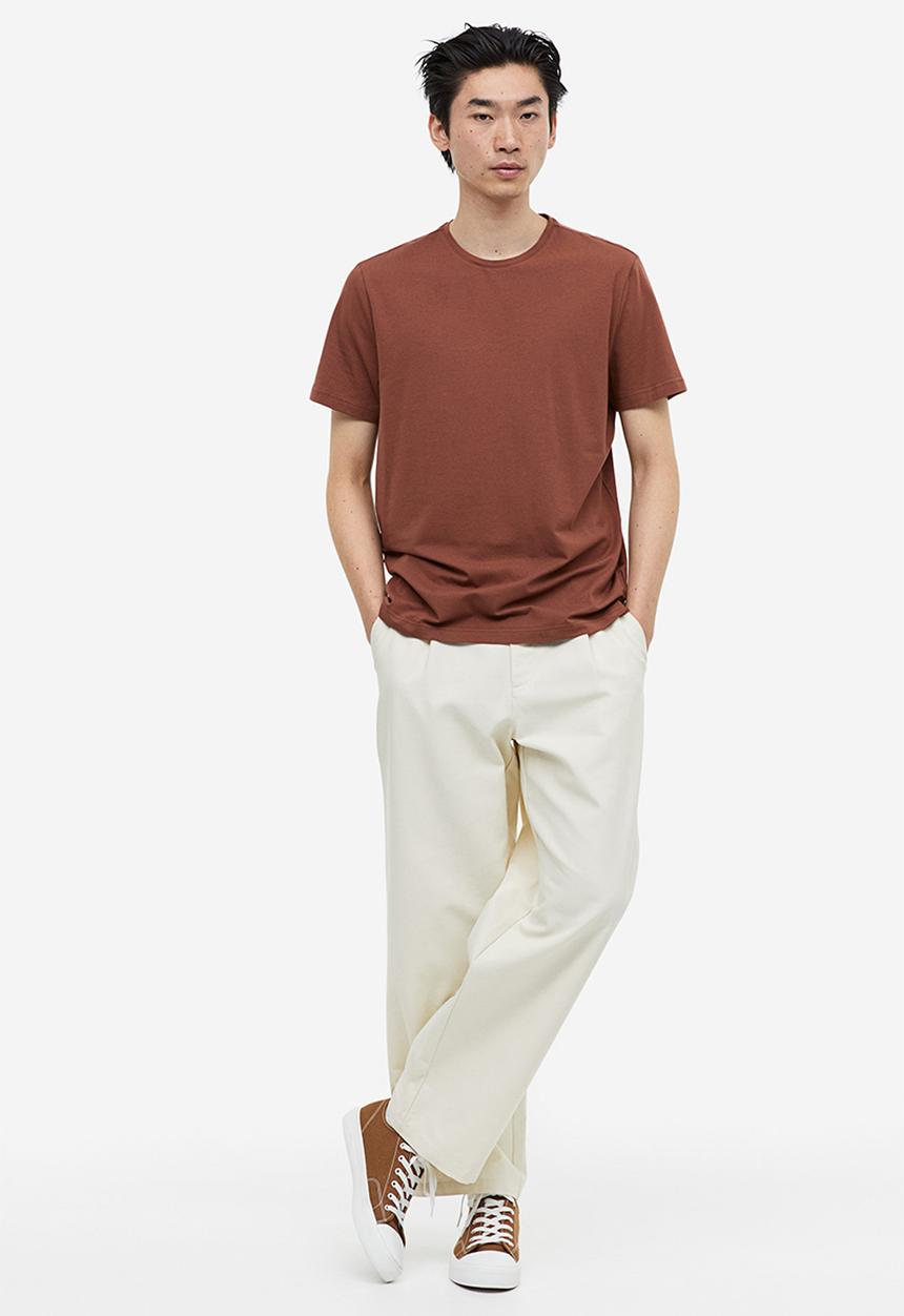 H&M - Slim fit t-shirt - brown