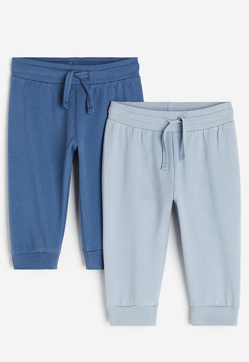 H&M - 2-pack joggers - light dusty blue