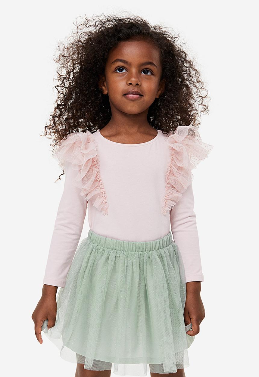 H&M - Glittery tulle skirt - green