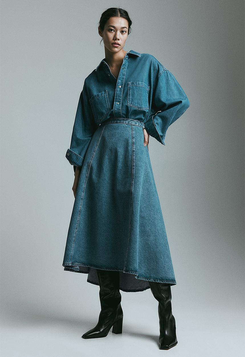 H&M - Circular skirt - blue