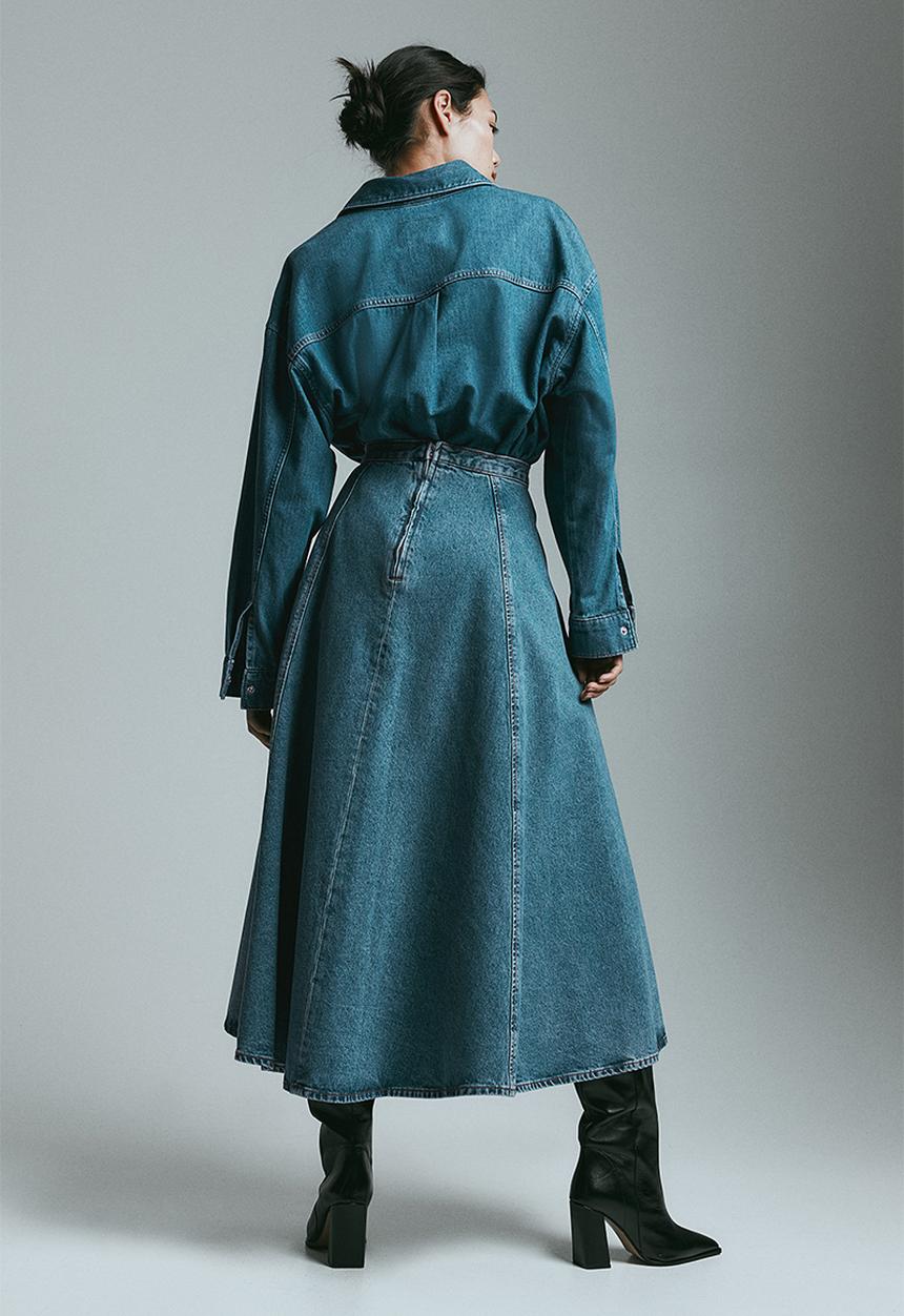 H&M - Circular skirt - blue