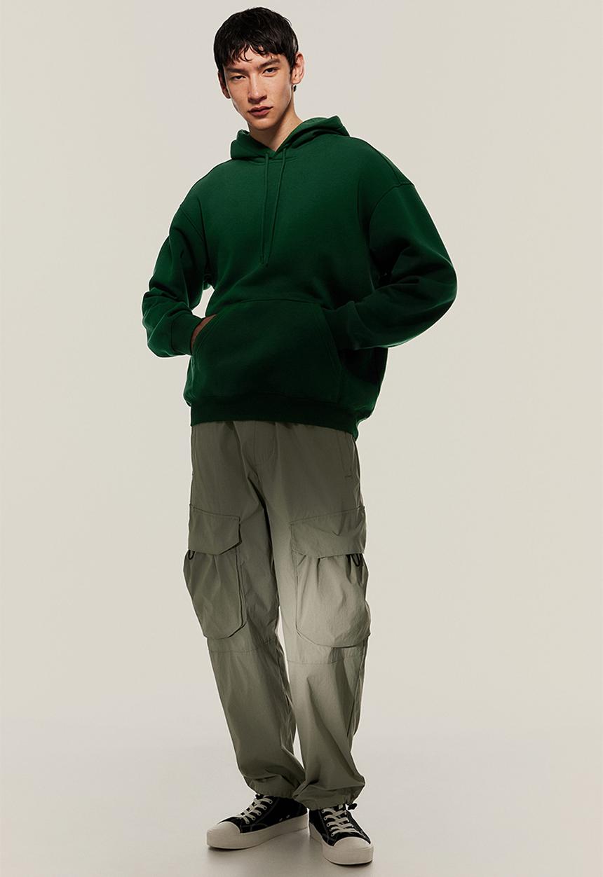 H&M - Loose fit hoodie - green