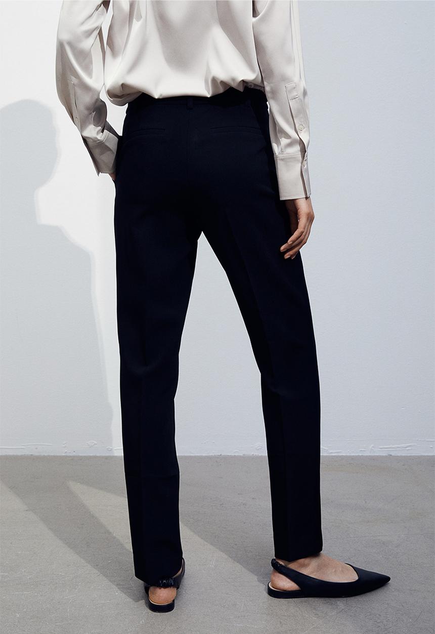 H&M - Crease-leg trousers - black