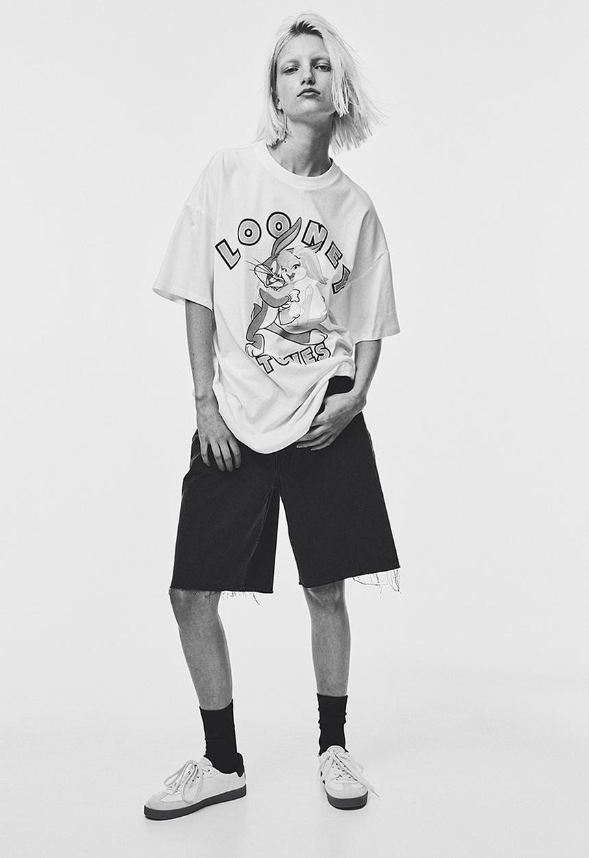 H&M - Oversized printed T-shirt - white