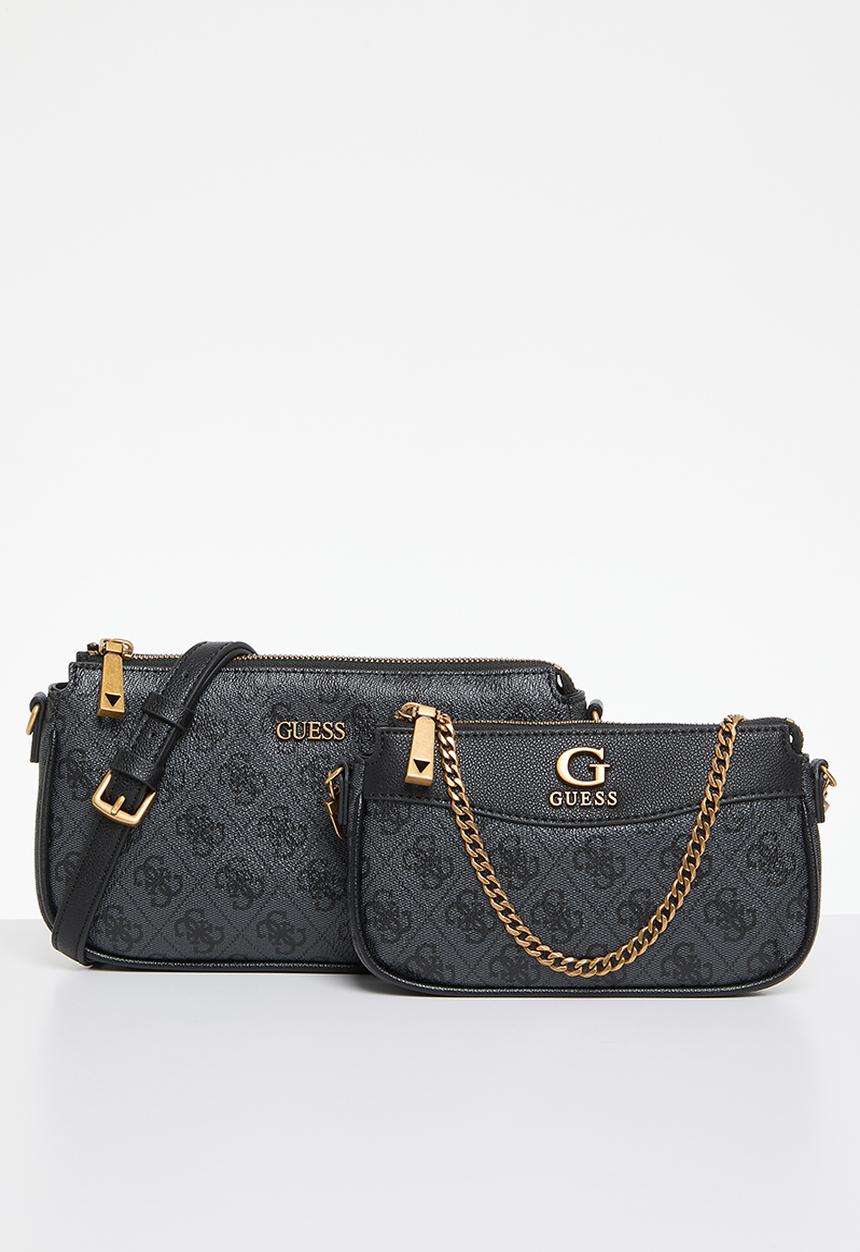GUESS - Double pouch crossbody - charcoal