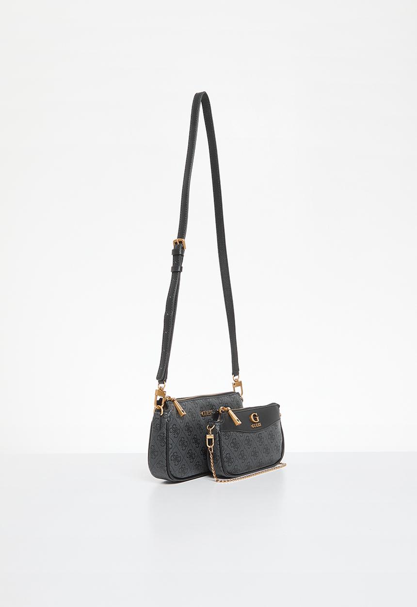 GUESS - Double pouch crossbody - charcoal