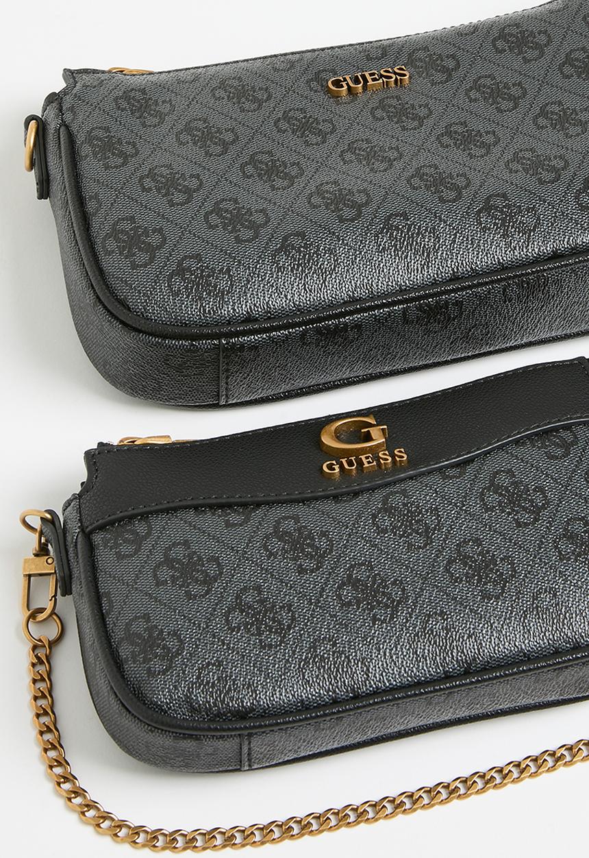 GUESS - Double pouch crossbody - charcoal