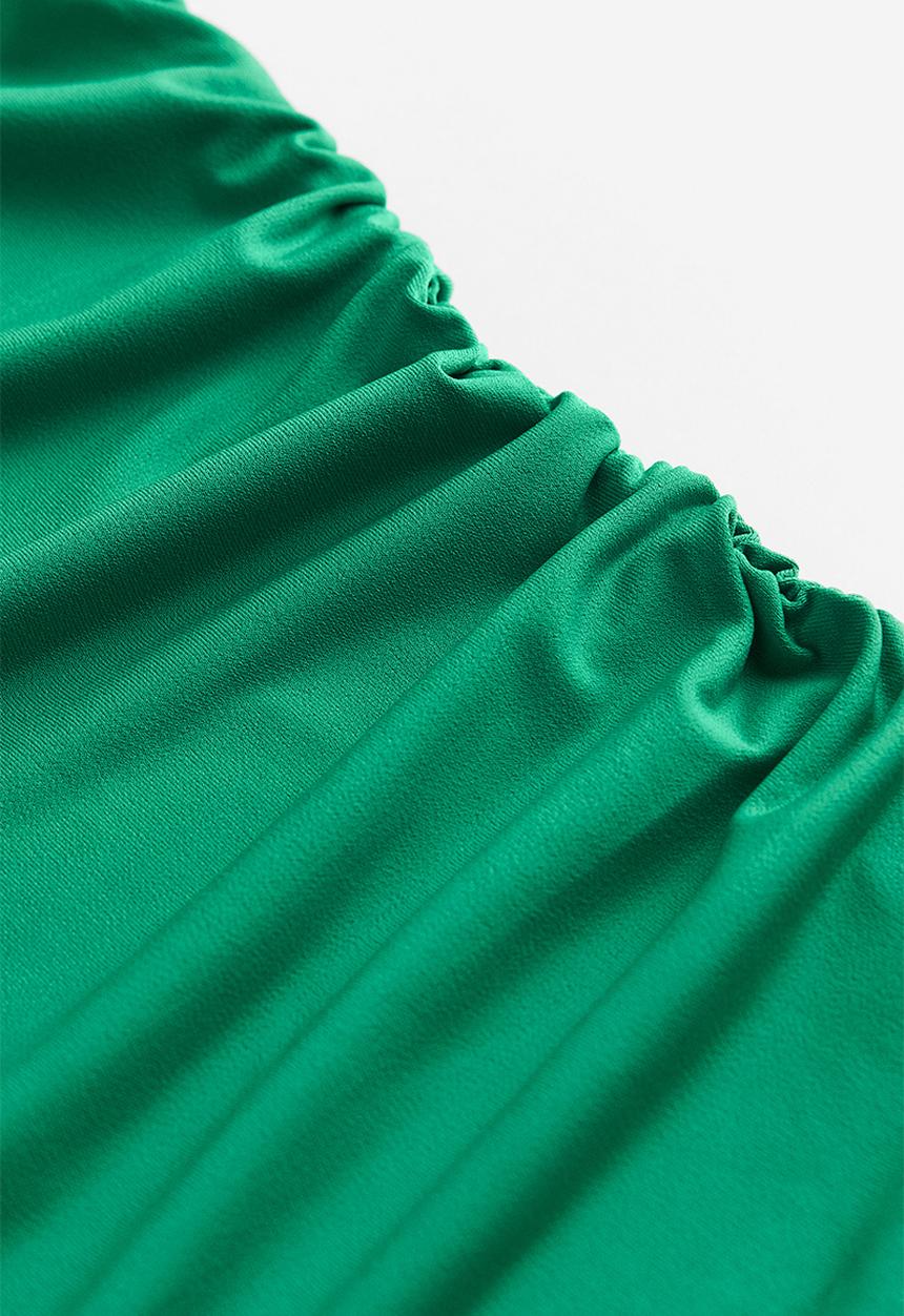 H&M - Draped bodycon dress - green