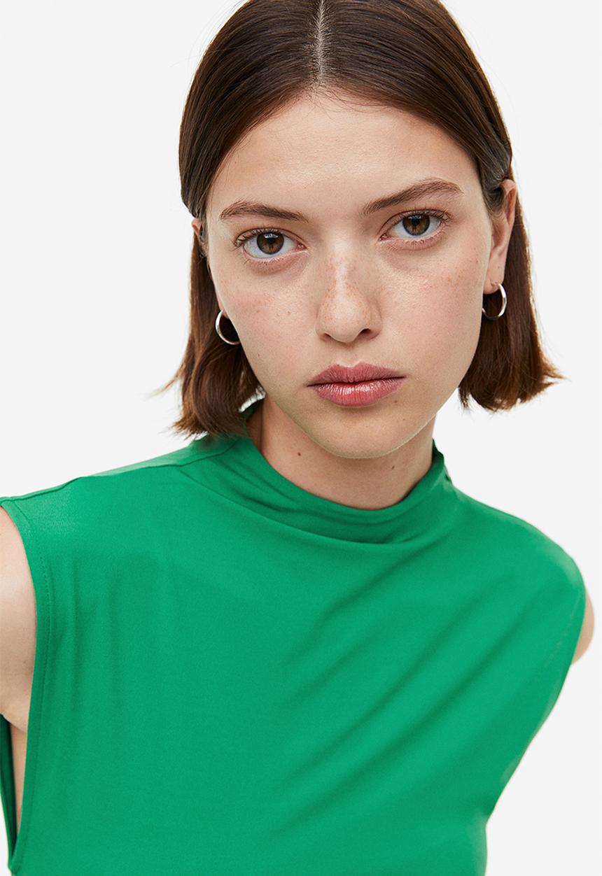 H&M - Draped bodycon dress - green